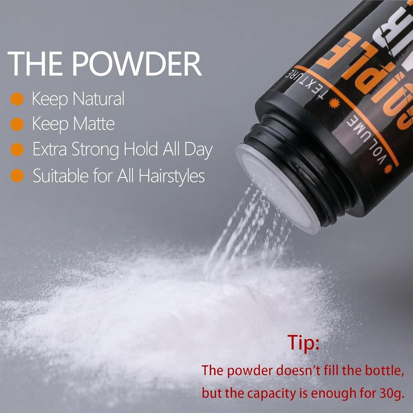 Matte Clay Firm Hold Hair Clay for Men Water Based & Hair Styling Powder for Natural Finish Volumizing & Texturizing Hair Powder & Sea Salt Spray for All Hair Adds Instant Thickness Light Hold (3PCS)