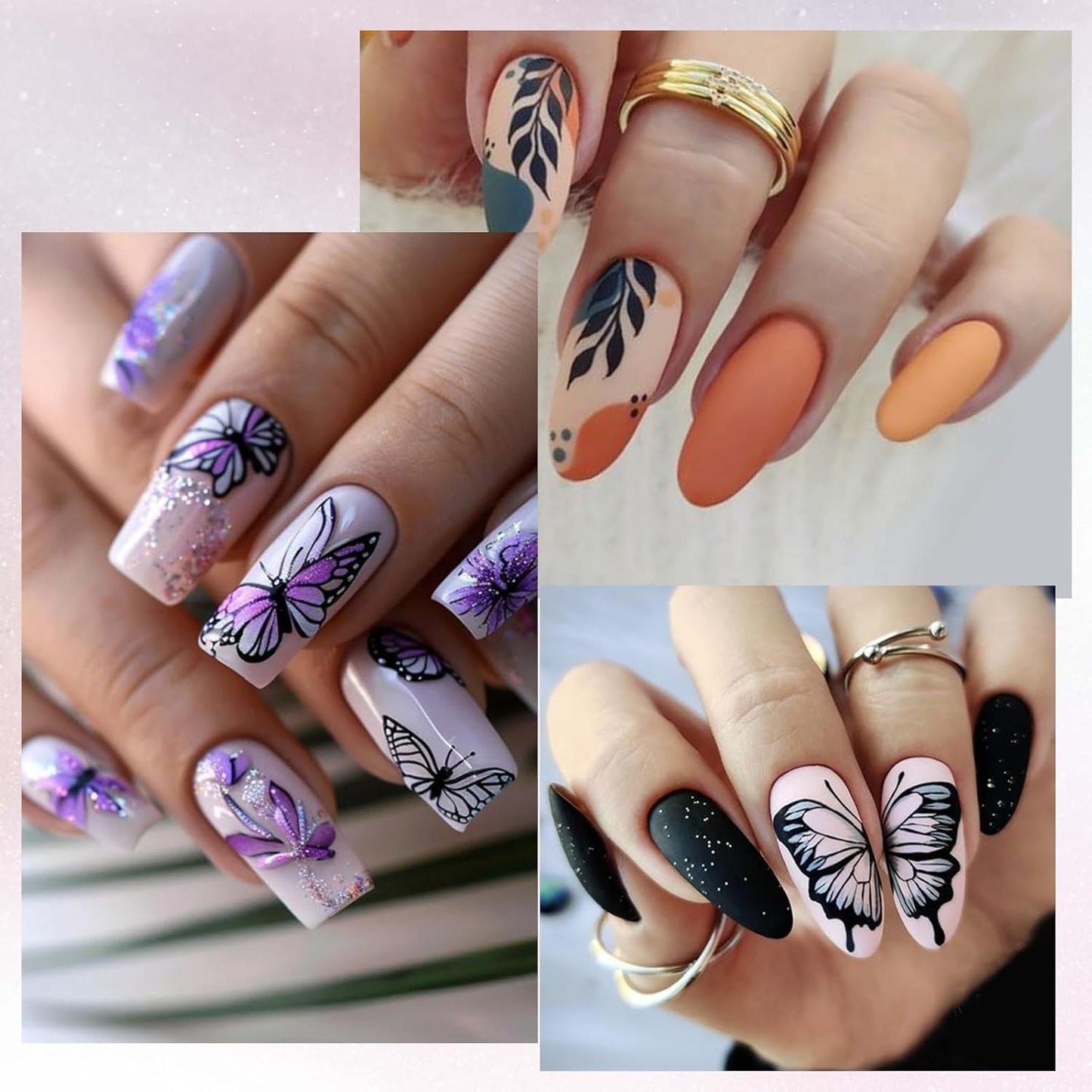 Born Pretty Nail Stamping Plates Set Nail Art Image Plates Plaid Flowers Leaves Geometric French Stamp Templates Kit Image Manicuring DIY Printing Tools 6PCS