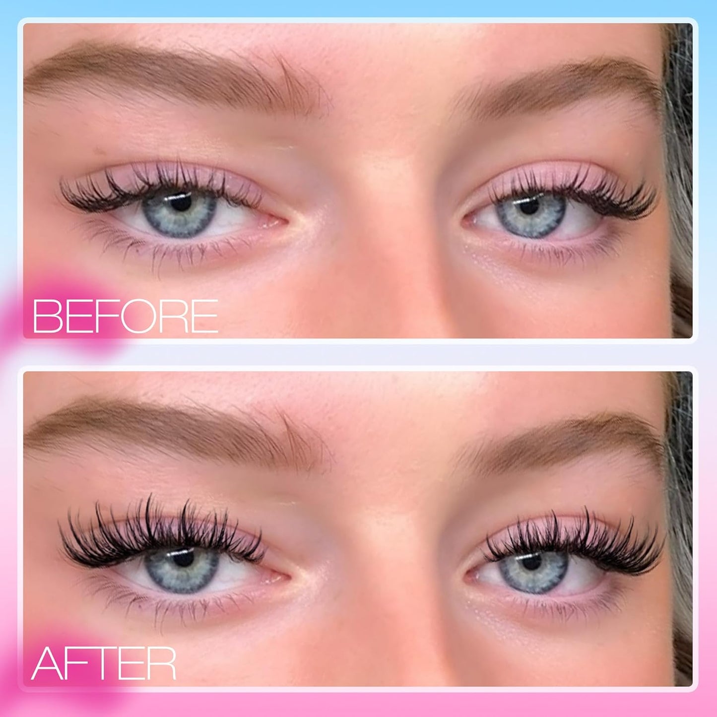 Manga Lash Clusters Kit Natural Lash Extension Kit Wispy Eyelash Extension Kit Soft Eyelash Clusters Anime Individual Lashes Kit Cluster Eyelash Extensions with Bond and Seal and Tweezers TNFVLONEINS