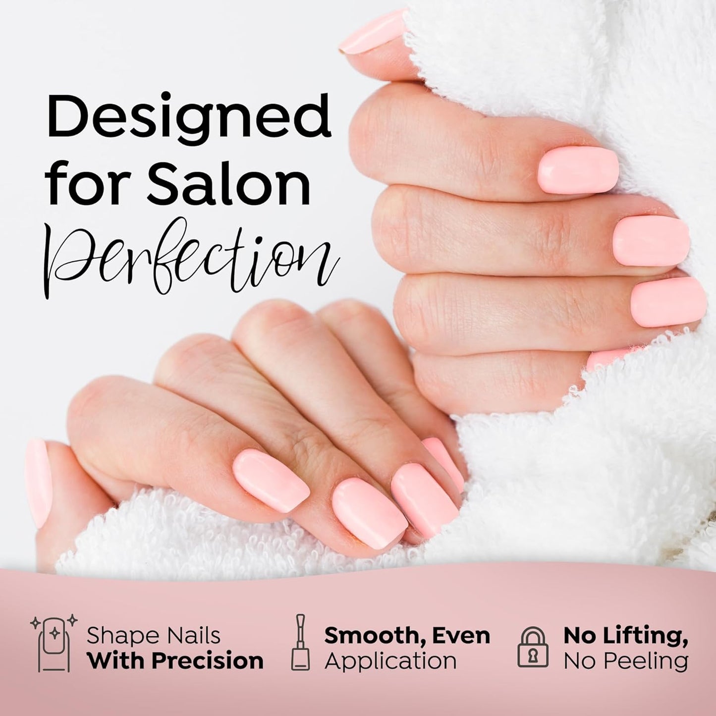 Tones Pro Acrylic Nail Powder, Royal Pink (Soft, Creamy Pastel Pink), (8.5 Fl Oz) - Long-Lasting & Non-Yellowing Polymer for Salon Quality Nail Extensions & 3D Art