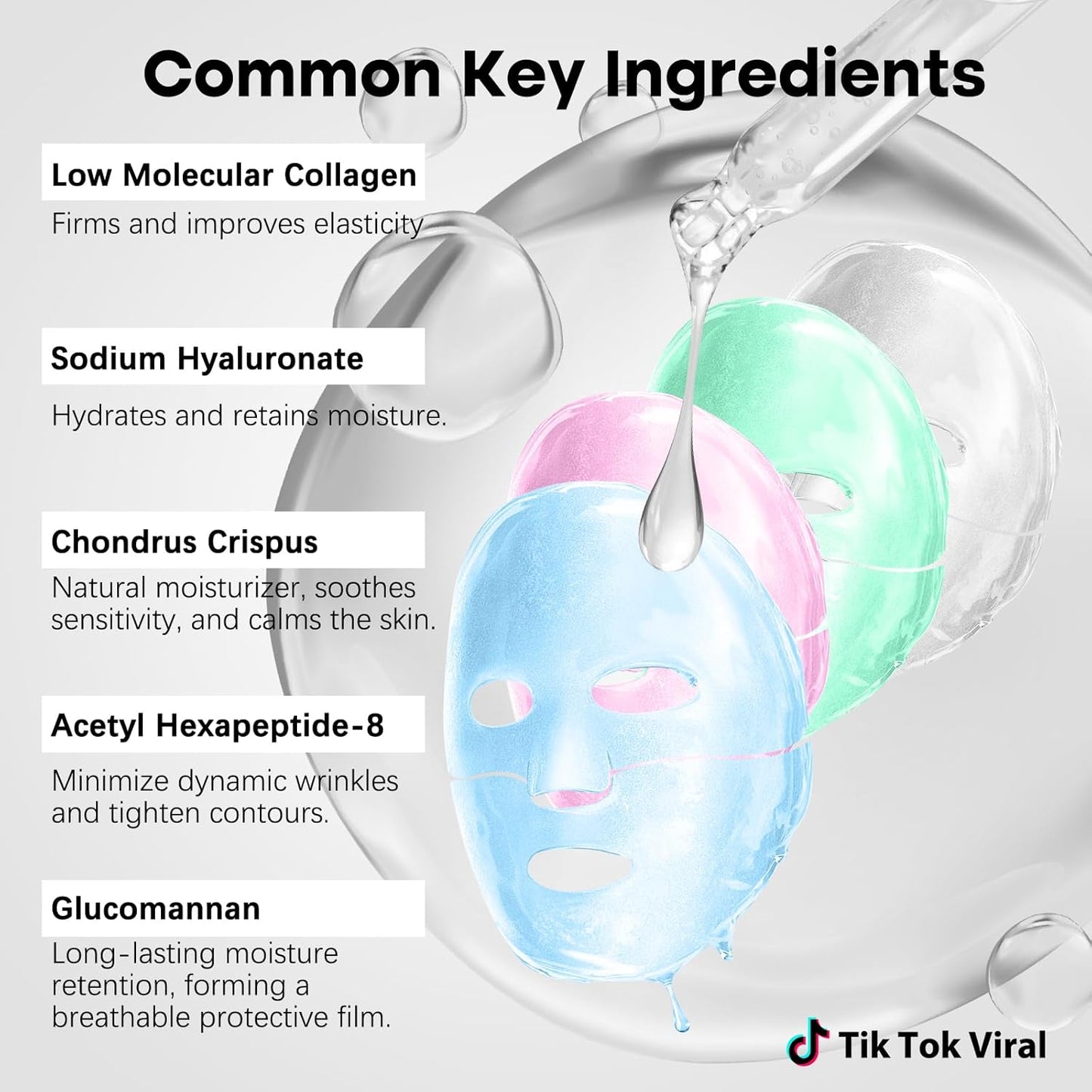 ISTON 4-in-1 Bio-Collagen Real Deep Mask Set -Plump Sagging Skin,Deep Hydration,Soothe & Repair,Nourish & Firm, Overnight Hydrogel Mask for All Skin Type