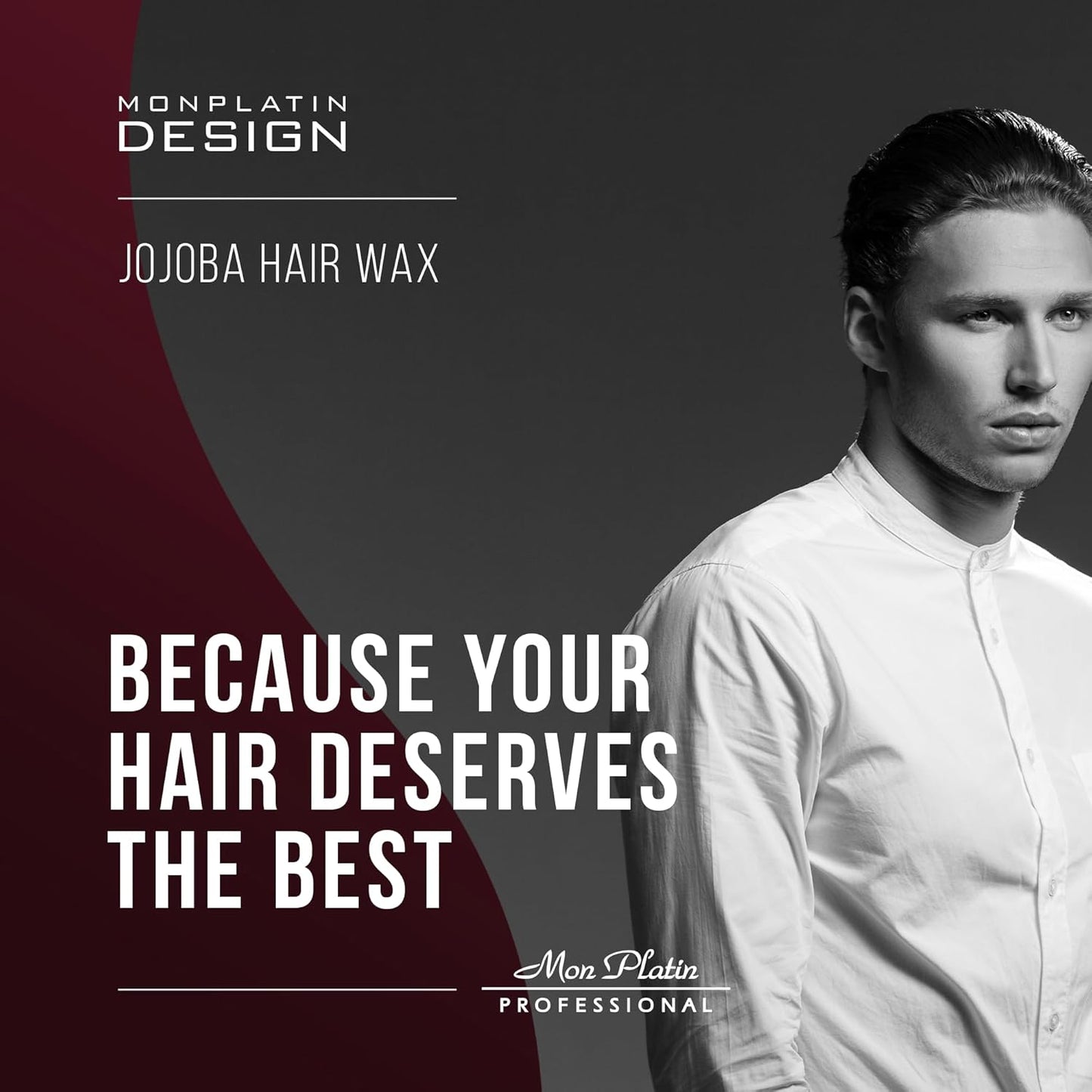 Mon Platin Professional Hair Wax - 150 ml Moisturizing Grooming Wax for Men's Wet and Shiny Look Styling with Jojoba Oil Essence and Pure Water for Scalp Enrichment