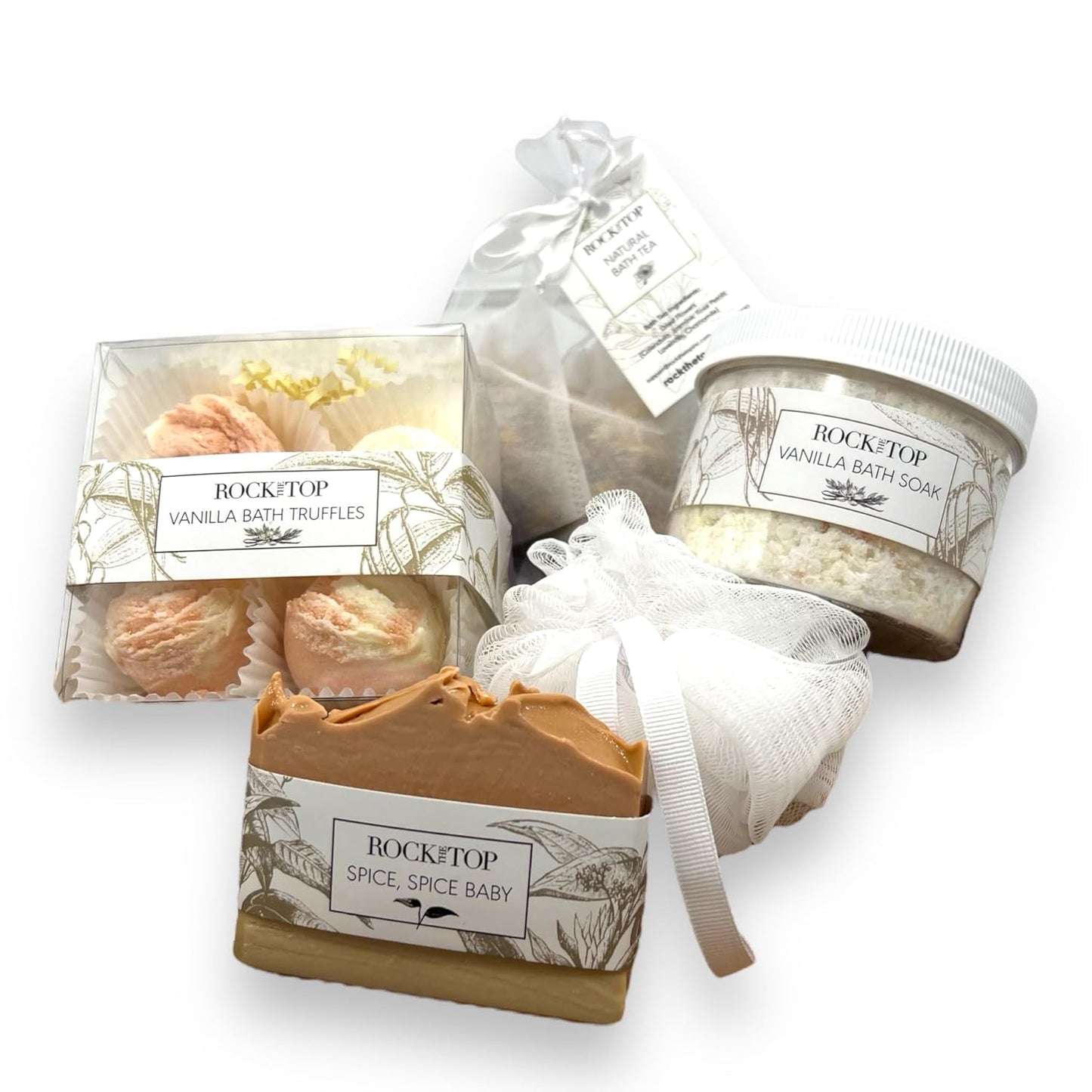 Relaxation Gifts for Women. 6 Self Care Gifts, Mineral-Rich Vanilla Bath Salt, Pumpkin Spice Bath Soap, Bath Bomb Truffles. Spa kit That Will Leave her Skin so Soft.