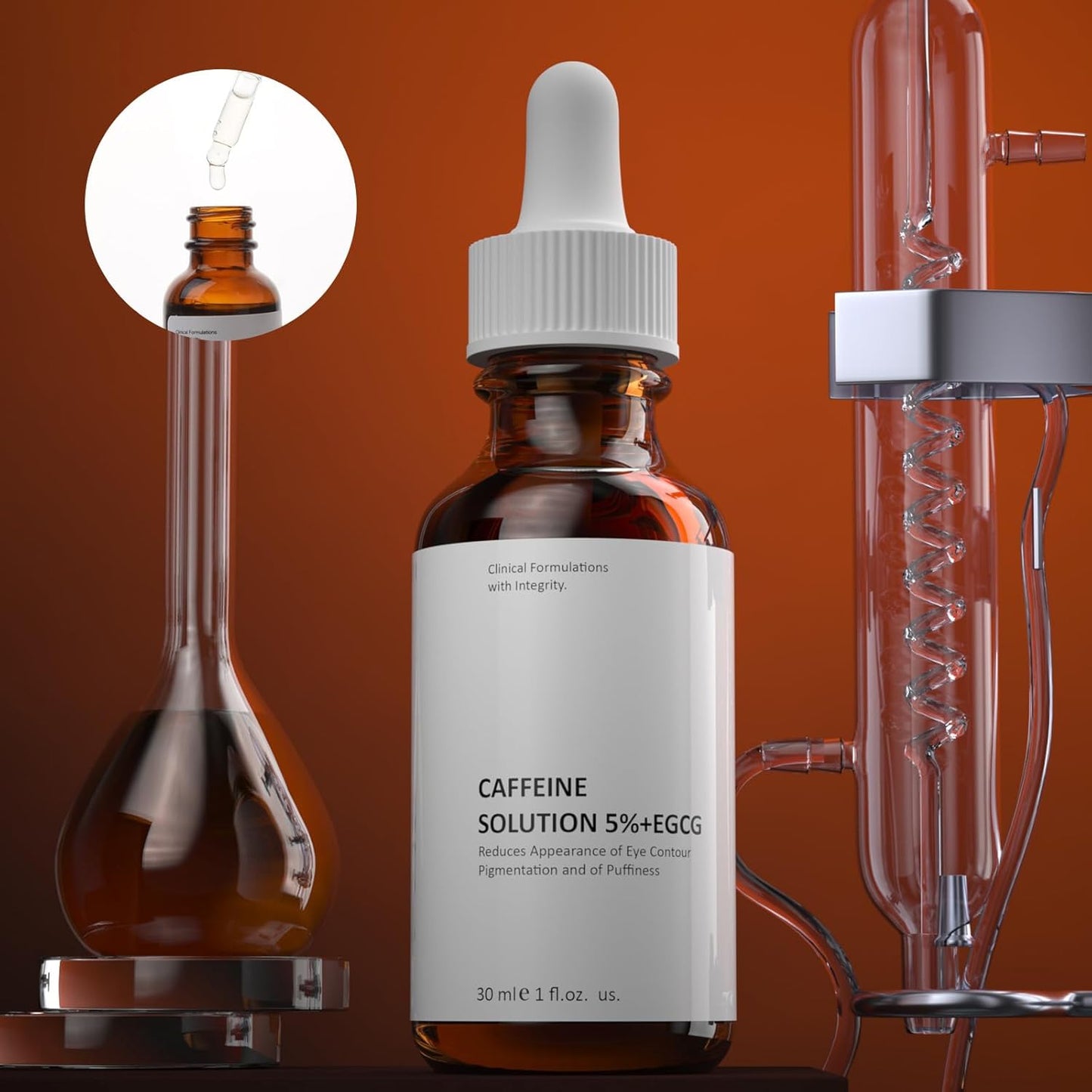 Caffeine Solution 5% + EGCG For Face, 30ML Moisturizing Caffeine Eye Serum For Dark Circles & Puffiness, Under Eye Solution For Fine Lines.