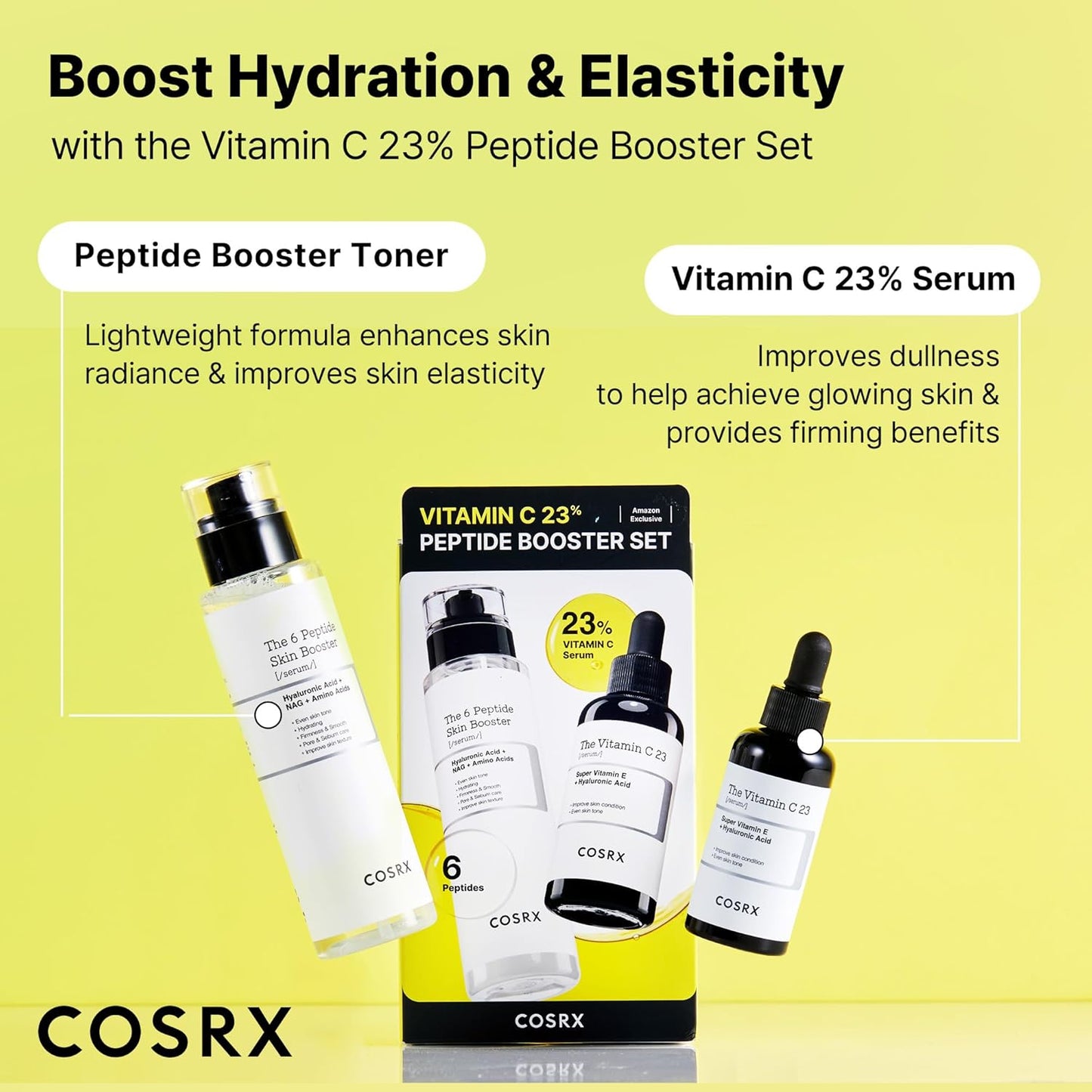 COSRX Vitamin C 23% Peptide Booster Set - Amazon Exclusive - Korean Skin Care, Gift Sets, Vitamin C Serum, Face Serum