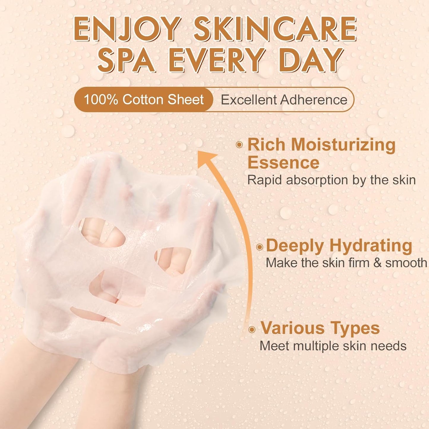 70 Pack Sheet Face Masks Skincare, Hydrating Face Masks Suitable for All Skin Types, Bulk Facial Mask Gifts Set for Women Skin Care, Home Skincare Spa for Sensitive Skin