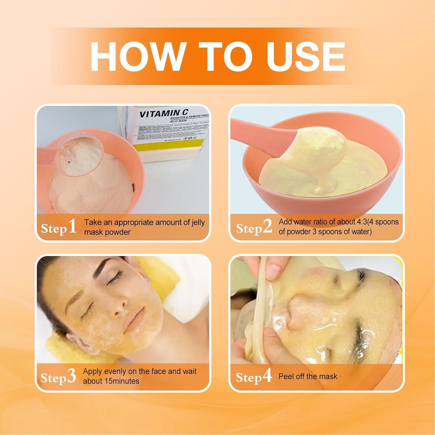 Jelly Mask for Facials Professional, Hydrating & Moisturizing Peel-Off Natural Gel Face Mask SkinCare, Professional Spa Use Jelly Face Masks, Deep Hydration & Glow 23 Fl Oz (VC)