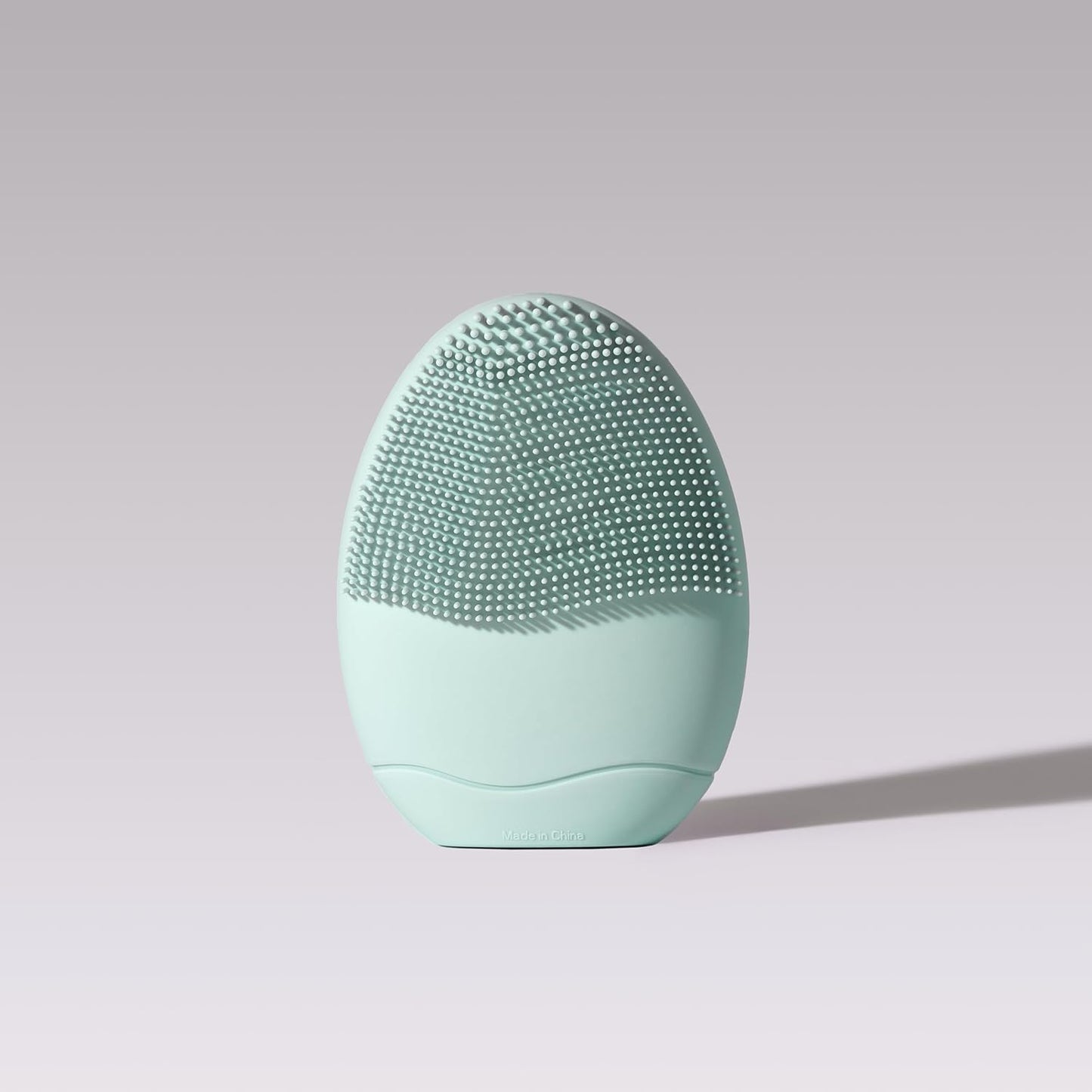 LOLLIPOP Dual-Sided Facial Cleansing Brush | Palm Size Silicone Face Exfoliator and Soft Fiber Cleanser | Manual Face Scrubber for Pores, Makeup Removal, Blackhead and Skincare Routine, Minty