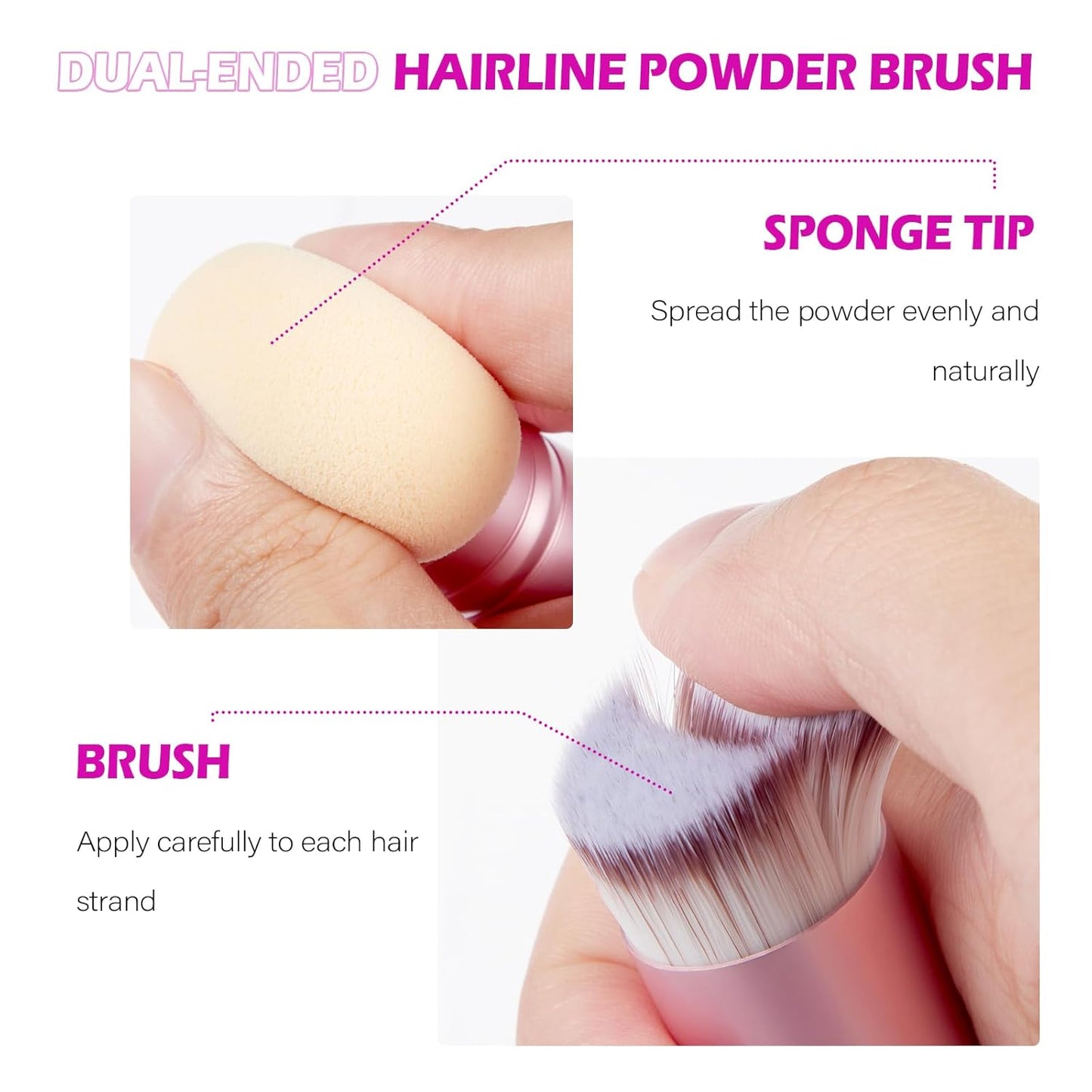 Acomler Root Touch Up Hair Color, Instantly Root Touch Up, Talc-Free Hairline Powder for Thinning, Instantly Gray Hair Cover Up, Hair Powder for Women Men, Includes Makeup Brush (Dark Brown, 0.42oz)