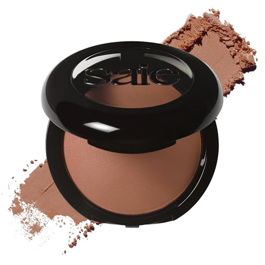 Saie Slip Tint Baked Setting Powder - Translucent Powder for Face Makeup with a Natural-Radiant Finish - Blurs, Brightens & Smooths Complexion - Translucent 5 - Deep to Rich (0.24 oz)