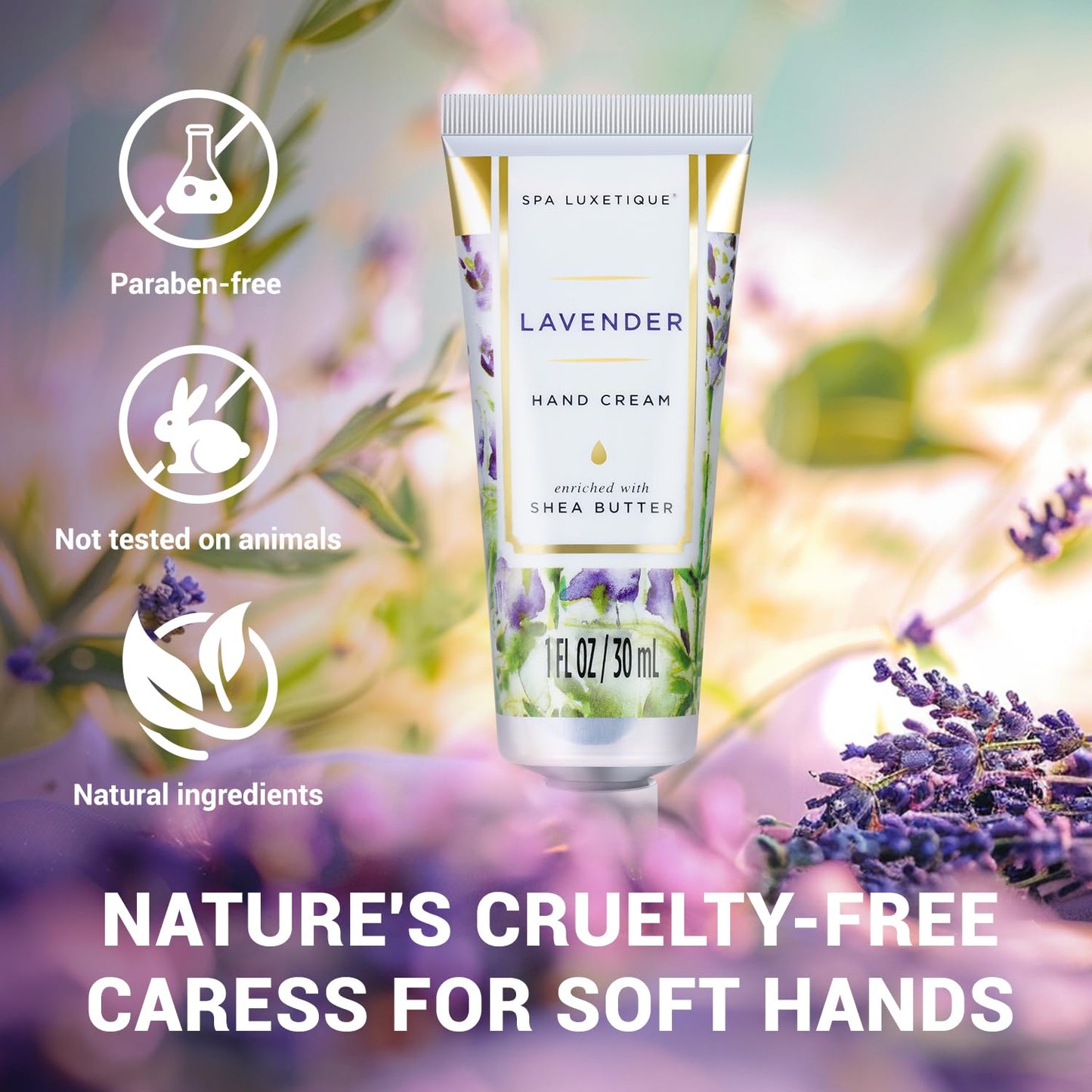 spa luxetique Hand Cream Hand Cream Set Gift for Women Hand Lotion with Natural Aloe and Vitamin E for Dry Skin Mini Travel Size Scented Hand Lotion for Women Birthday Gifts| 6 x 1.0 oz/30ml