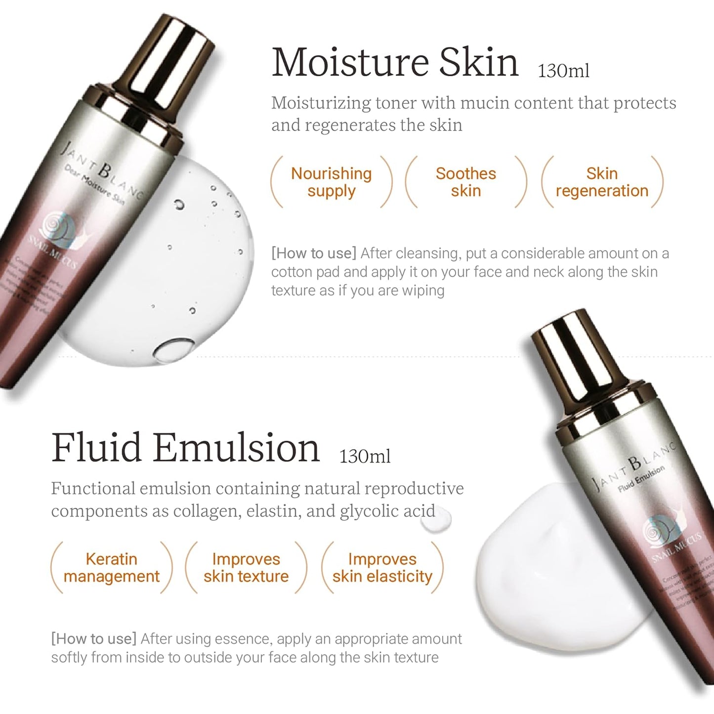 Jantblanc Snail -Mucus Skin Care Set (Skin Care 6 Set)