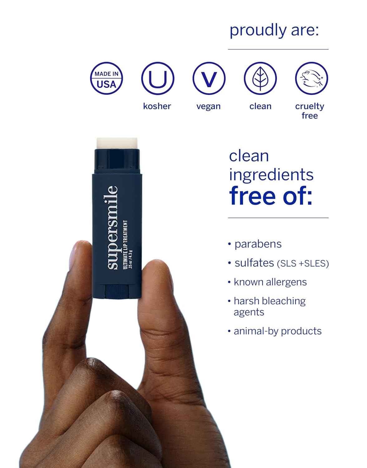 Supersmile Ultimate Lip Treatment - Healing for Dry, Cracked Lips - Nourishing Lip Balm with Collagen & Shea Butter - Hydrating Lip Plumper & Soothing Lip Moisturizer