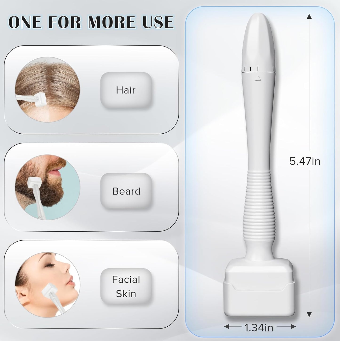 140 Titanium Microneedle Derma Roller,Microneedling Derma Stamp Pen 0.25mm,Derma Stamp for Men Women Home Use