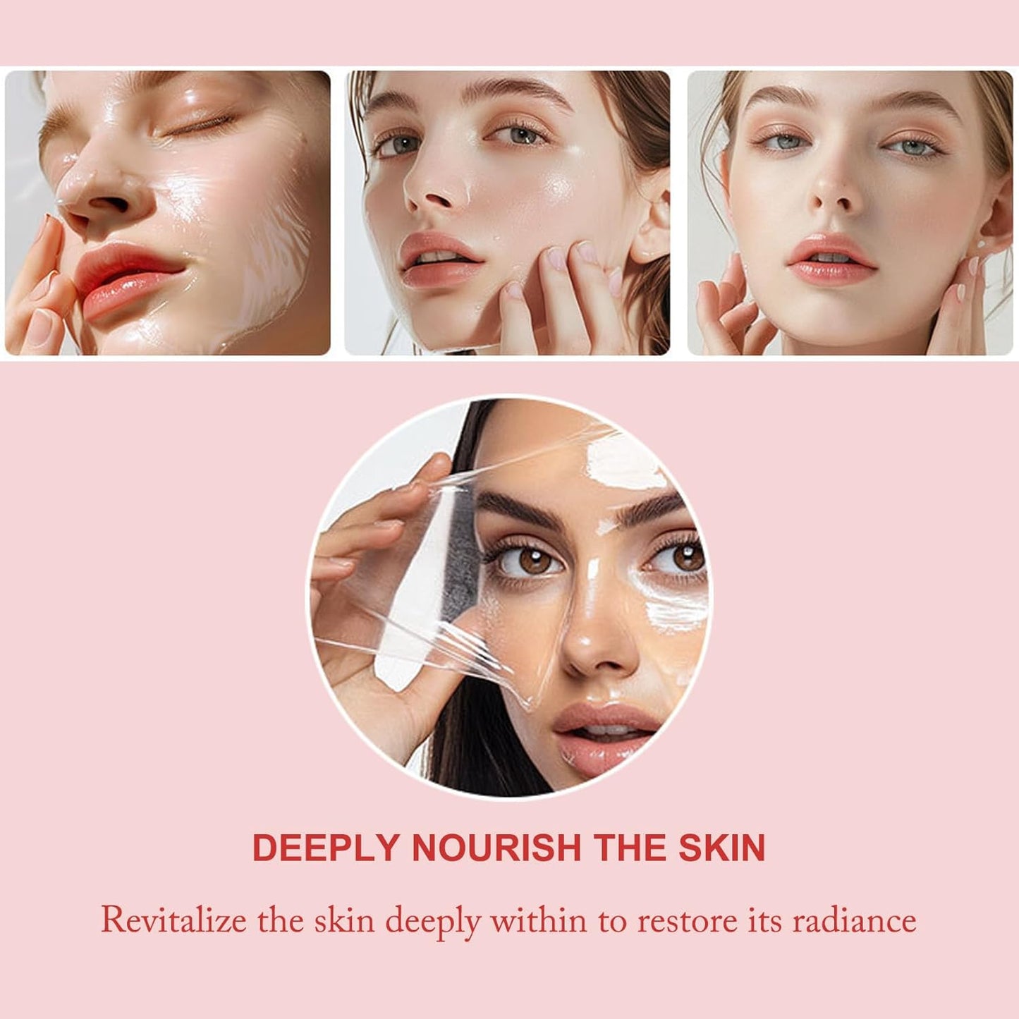 Collagen Night Wrapping Mask,Overnight Collagen Wrapping Mask,Collagen Peel Off Face Mask,Elasticity and Hydration Care,2.53 fl.oz(Brush Included)