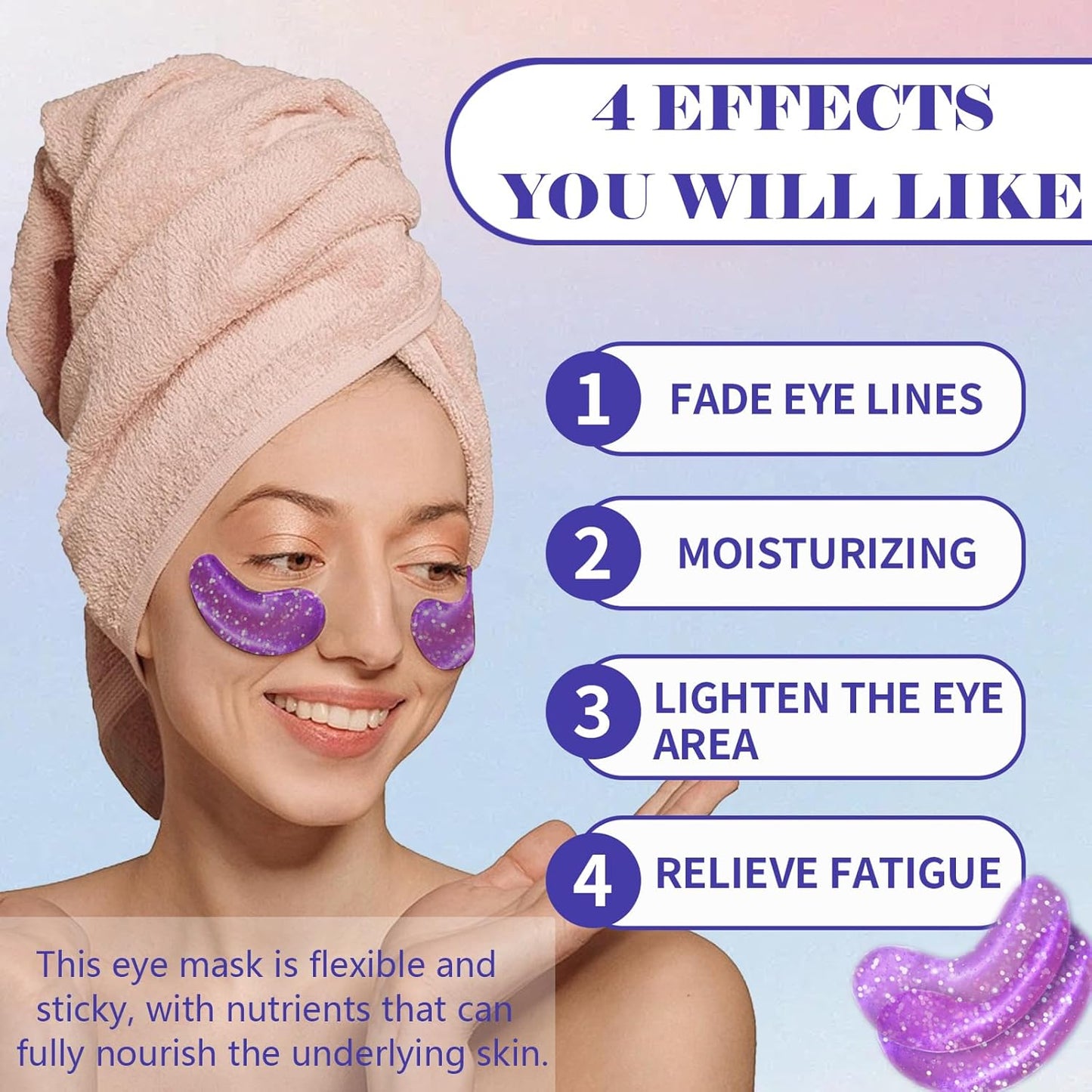 Miniling 28 Pairs Collagen Eye Masks, Reduce Wrinkles Under Eye Patches for Puffy Eyes, Dark Circles, Eye Bags, Natural Collagen Eye Gels Pads Face Moisturizer for Men Women