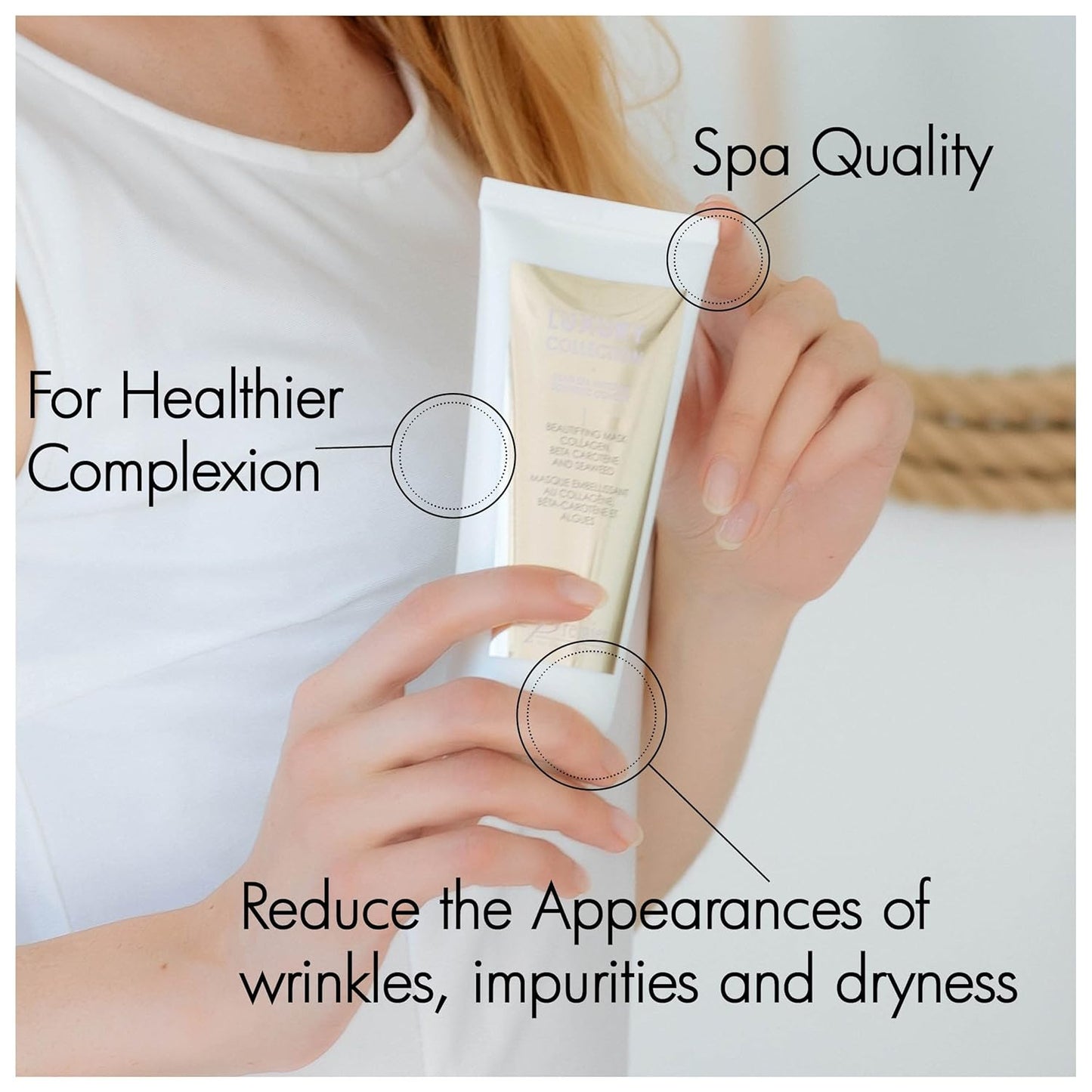 Premier Dead Sea Classic Beautifying Mask Collagen, Beta Carotene And Seaweed Reduces Blackheads, Pores, Acne, Oily Skin - Visibly Healthier Face & Body Complexion - All Natural Anti-Aging 4.4 Fl Oz