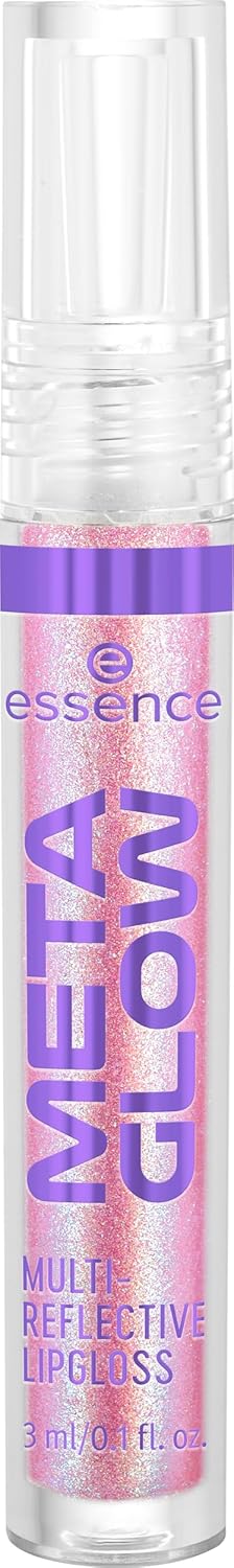 essence | Meta Glow Multi-Reflective Lip Gloss | Iridescent Shimmer, Holographic, Non-Sticky & Comfortable | Vegan & Cruelty Free (03 | Pink Vision)