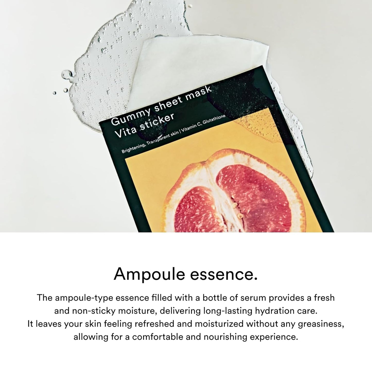 Abib Gummy Sheet Mask Vita Sticker(10 sheets) IBrightening & Soothing Sheet Mask with Niacinamide, Cica, Peptides & Vitamin Complex, Korean Skincare for Sensitive Skin