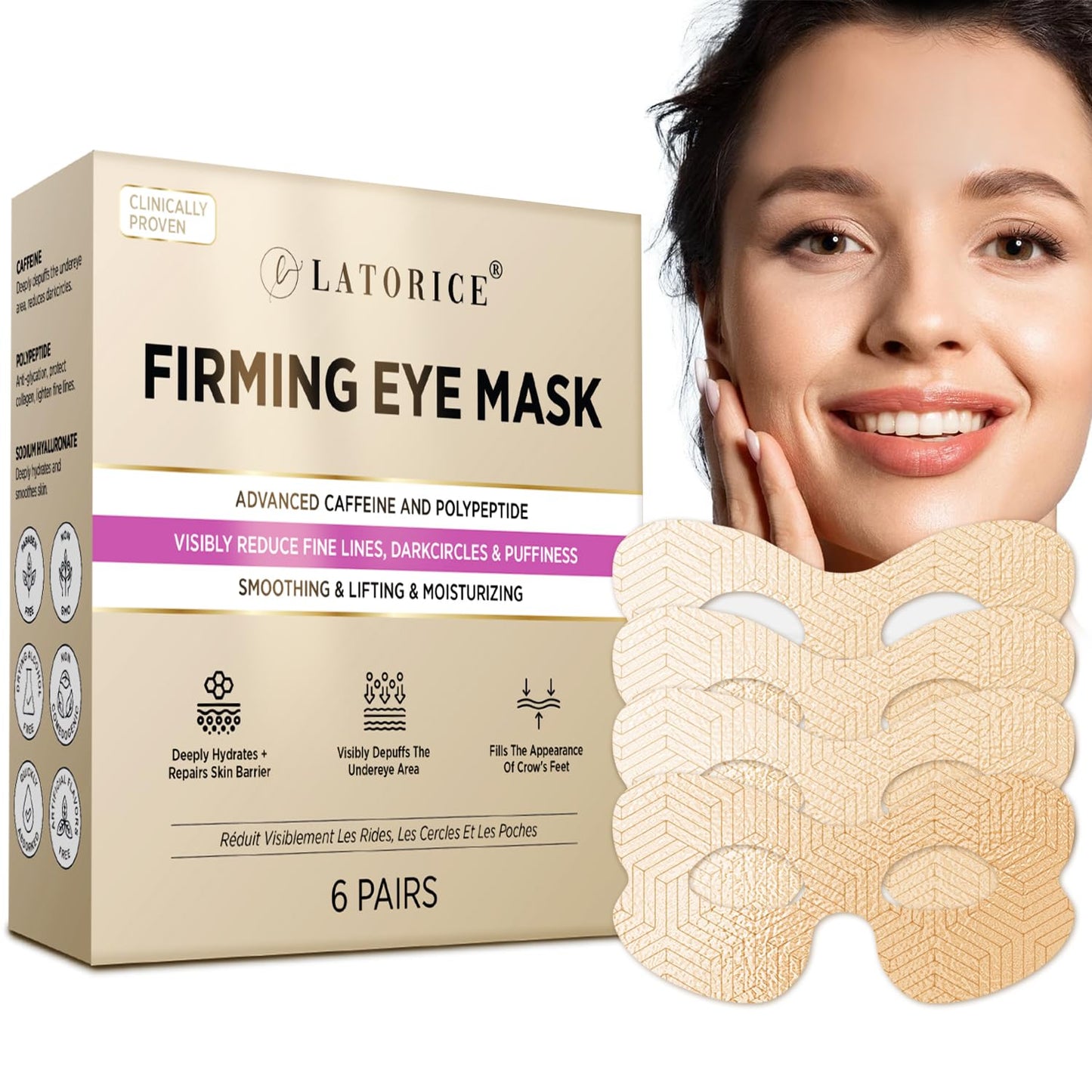 Under Eye Patches for Dark Circles: Anti-Wrinkle Eye Cream with Hyaluronic Acid - Reduce Under Eye Bags