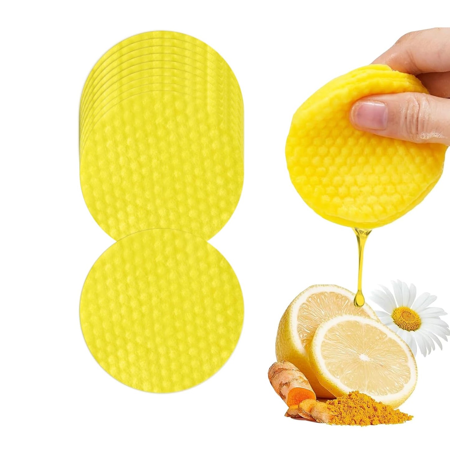40 PCS Turmeric Kojic Acid Cleansing Pads,Turmeric and Kojic Acid Face Pads,Turmeric Kojic Acid Pads for Face