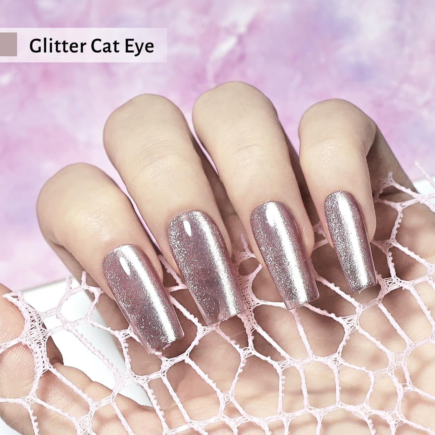 JODSONE 16.5ml Cat Eye Gel Nail Polish Silver Gray Glitter Magnetic Reflective Translucent at Home Salon Design Need U V Curing