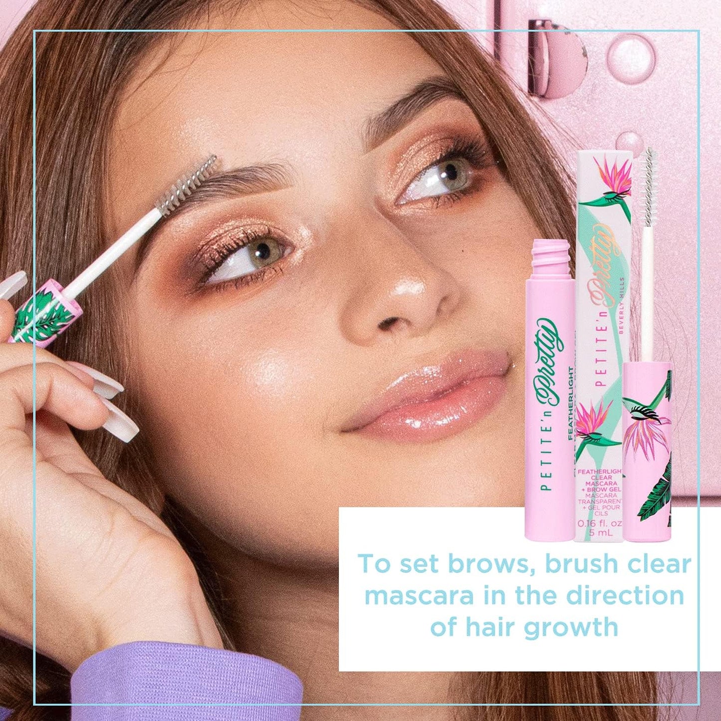 Petite 'n Pretty Makeup Set for Kids (Dream in Pink) - Makeup for Tweens & Teens - Featherlight Clear Mascara and Brow Gel, Multi Stick for Eyes & Cheeks, Lip Balm, Made in the USA
