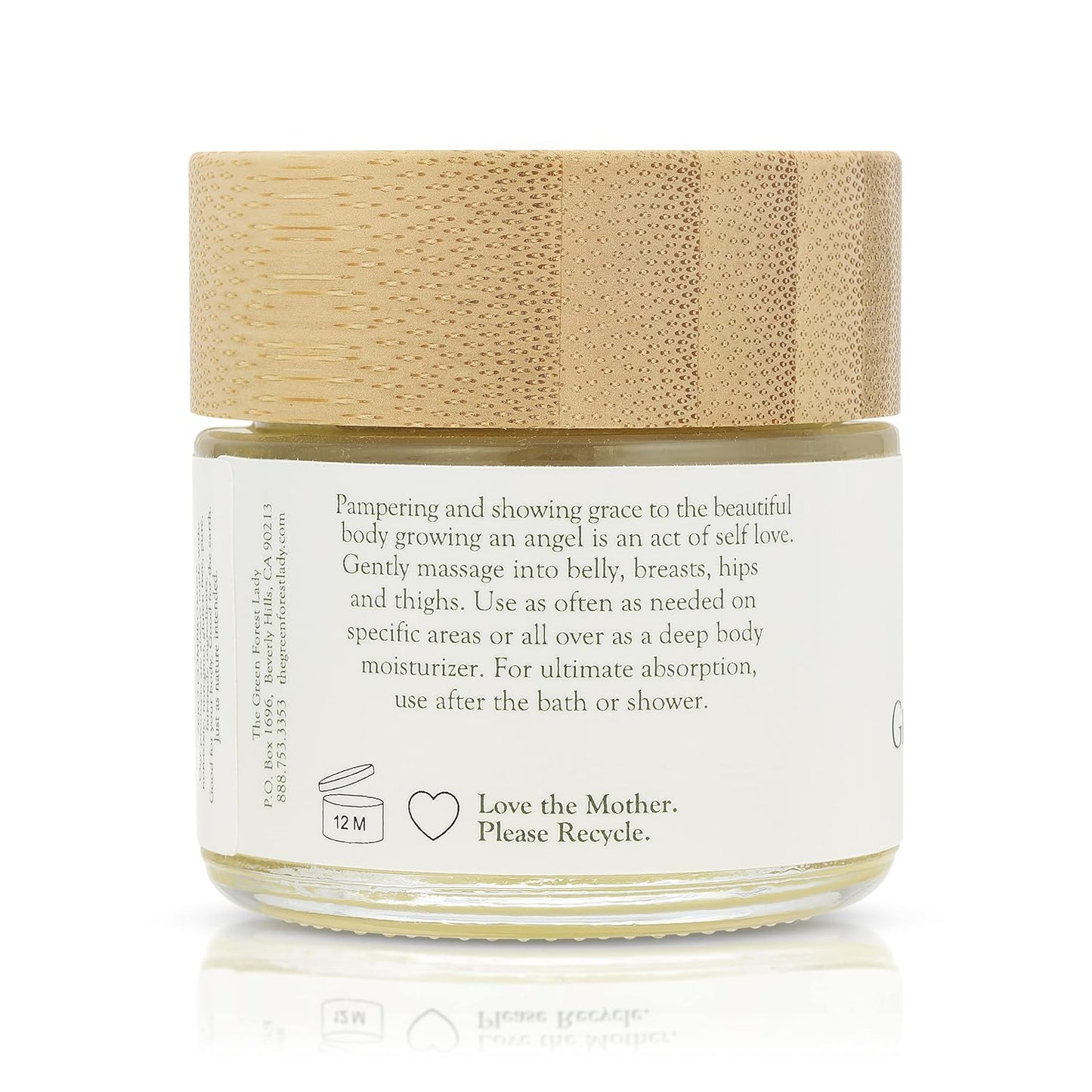 Green Forest Lady-Organic Growing Belly Balm to Support Skin as it Stretches in Pregnancy | Improves Elasticity | Moisturizes Skin | Soothes Itching | 2 FL. OZ./59.15 ML.