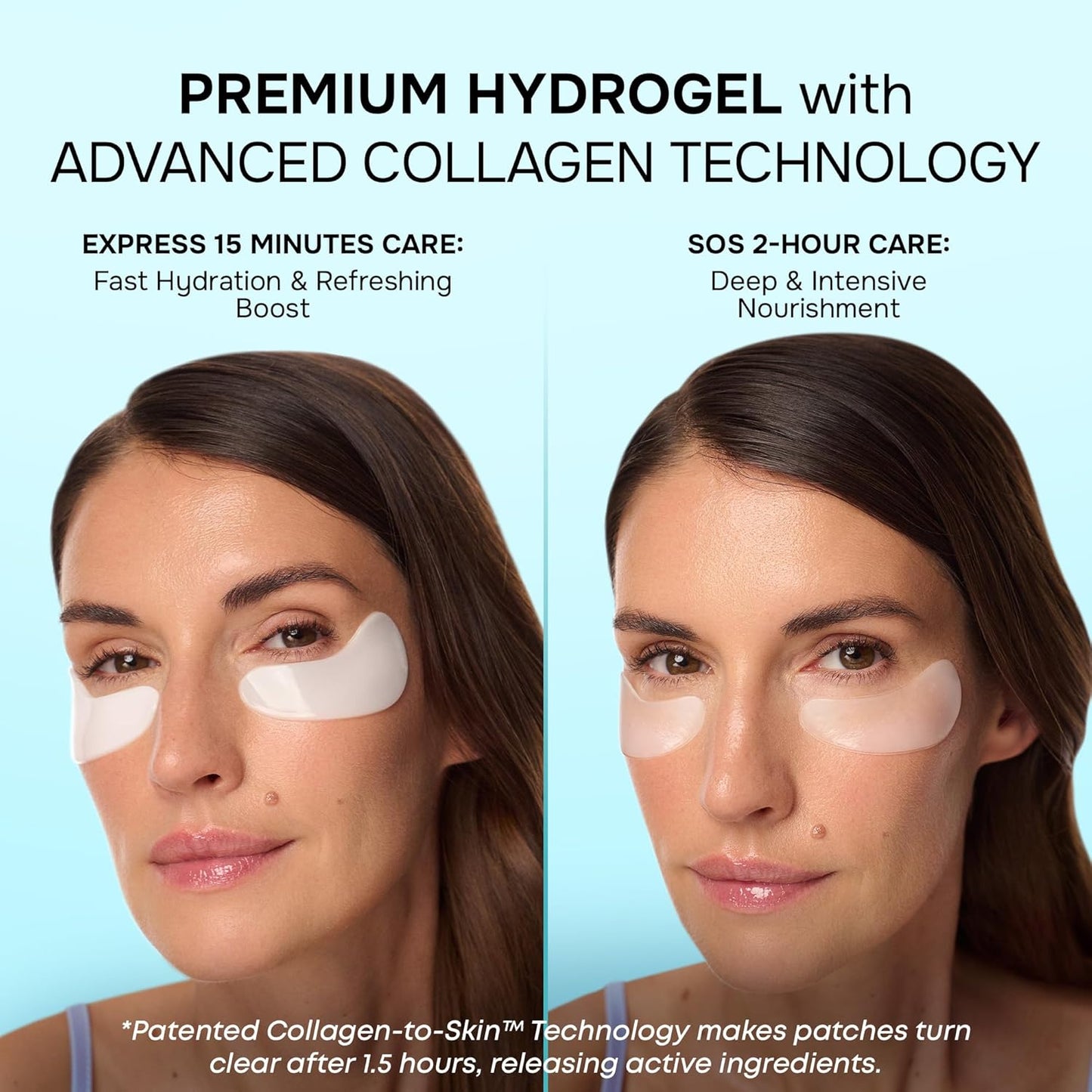 Under Eye Patches for Puffy Eyes and Dark Circles - Cooling Eye Masks for Women & Men with Collagen, Hyaluronic Acid & Retinol - Depuffing Undereye Mask Patches - Parches Para Ojeras - 15 Pairs