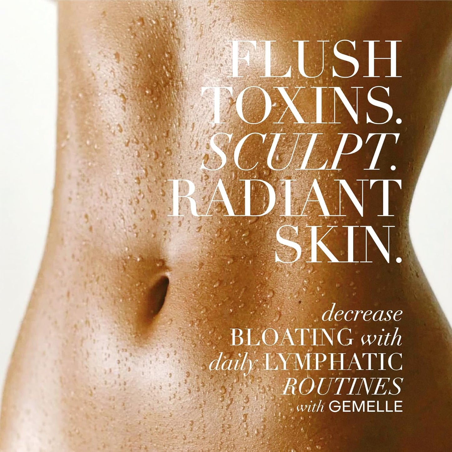 GEMELLE Lymphatic Gua Sha Body Oil | 10x Award Winner | Lymphatic Drainage, Anti-Cellulite, Sculpting | Vitamin E, Anti-Aging | Targeted Use with Gua Sha Tool | Organic, Natural, Clean Beauty – 30ml