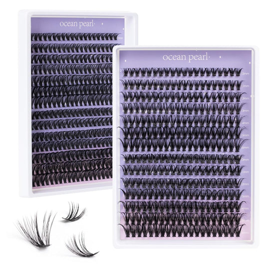 Lash Clusters Lash Extensions 280 Pcs Individual Lashes DIY Eyelash Extensions 10-16mm Length Mix 40D+50D Cluster Lashes Soft Natural for Makeup at Home - 40+50D