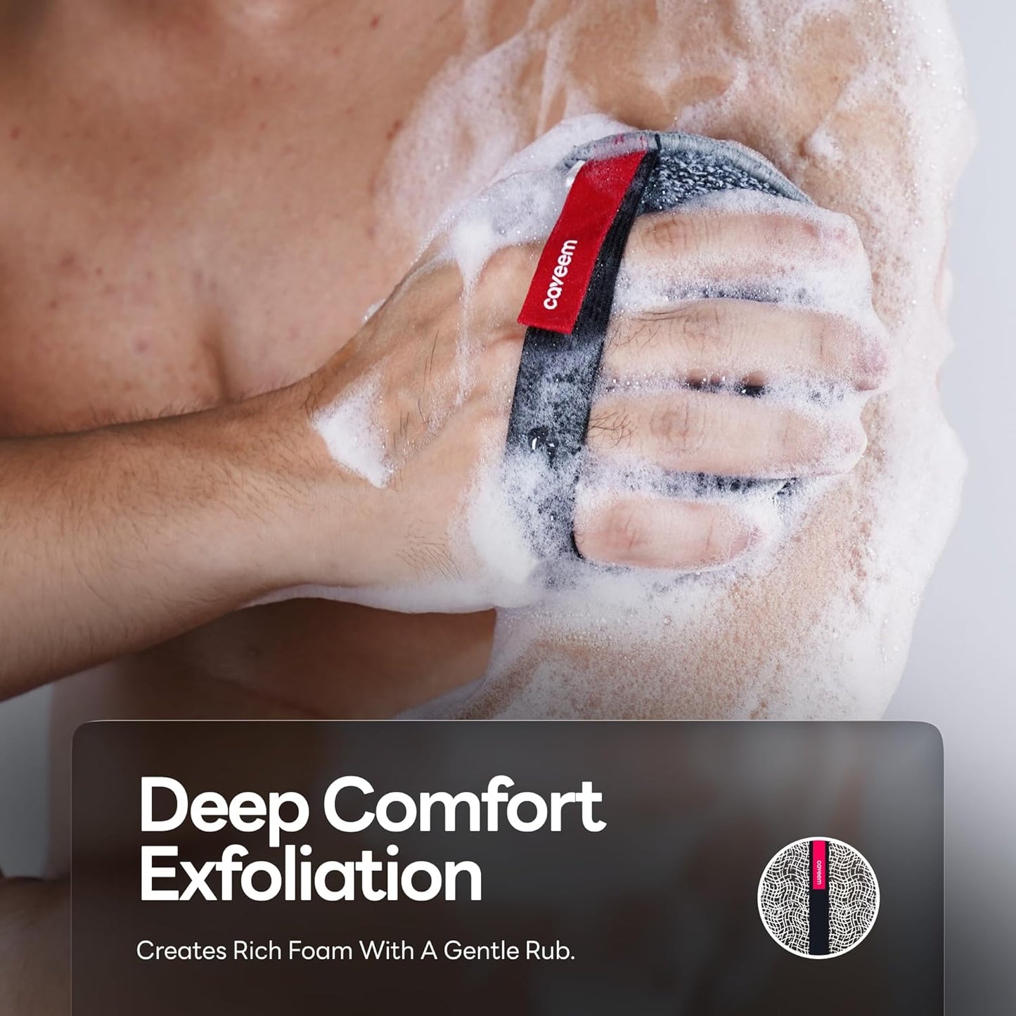 Exfoliating Body Scrubber, Extra Rough Shower Exfoliator Sponge, Body Exfoliating Sponges for Remove Dead Skin, Bath and Body Exfoliate Buffer, Round Sponge for Women (2 Pack)