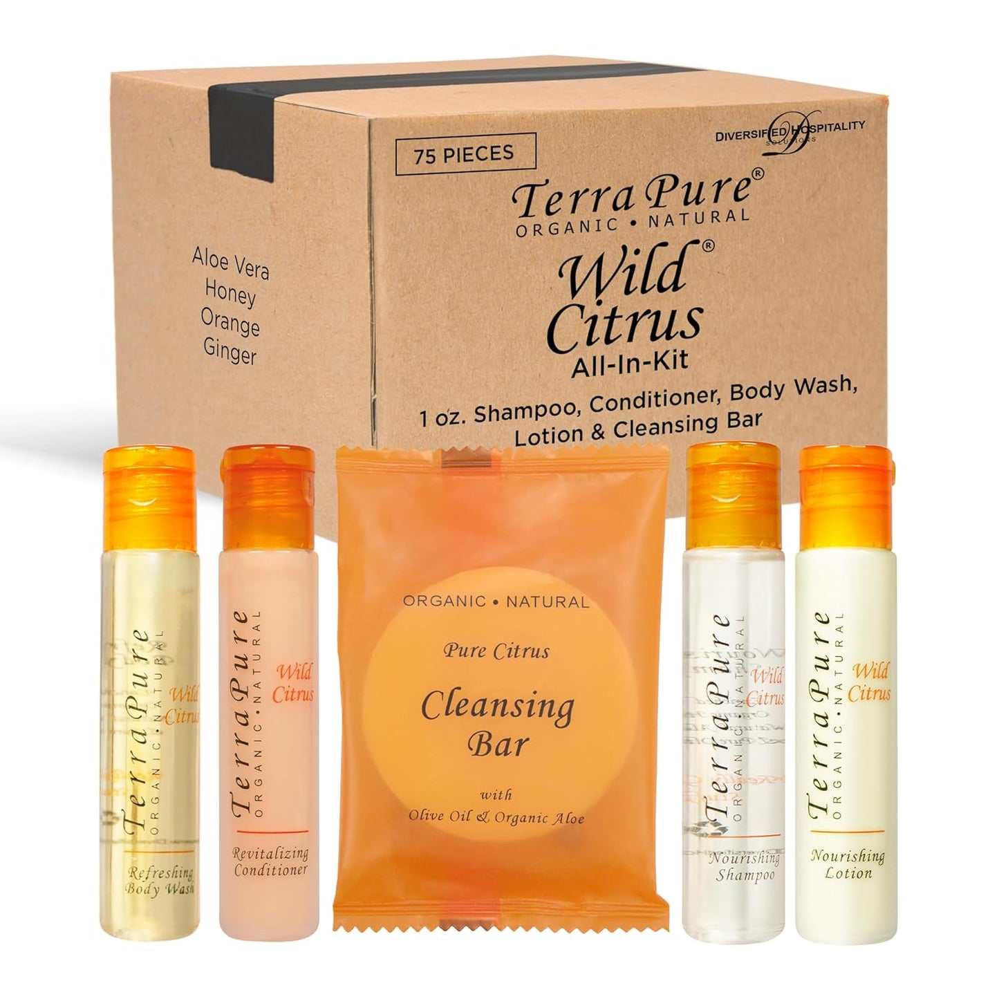 Terra Pure Wild Citrus | 1 oz. Liquids and 1 oz. Bar Soaps | 1-Shoppe All-In-Kit