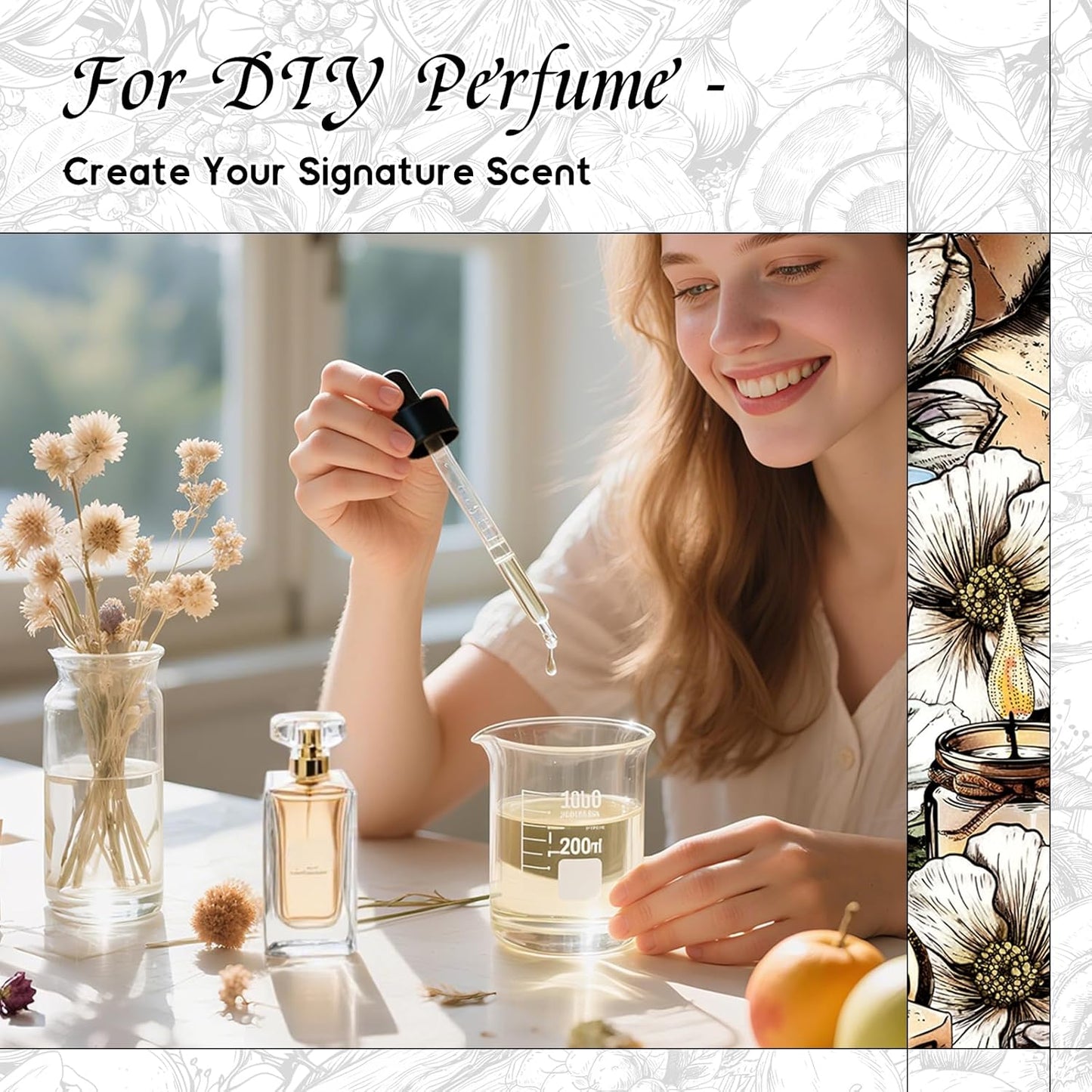 HIQILI White Musk Fragrance Oil, Candle Scents for Candle Making, Soap Making Supplies, Musk Perfume for Women, for Diffuser Use - 5.07 Fl Oz