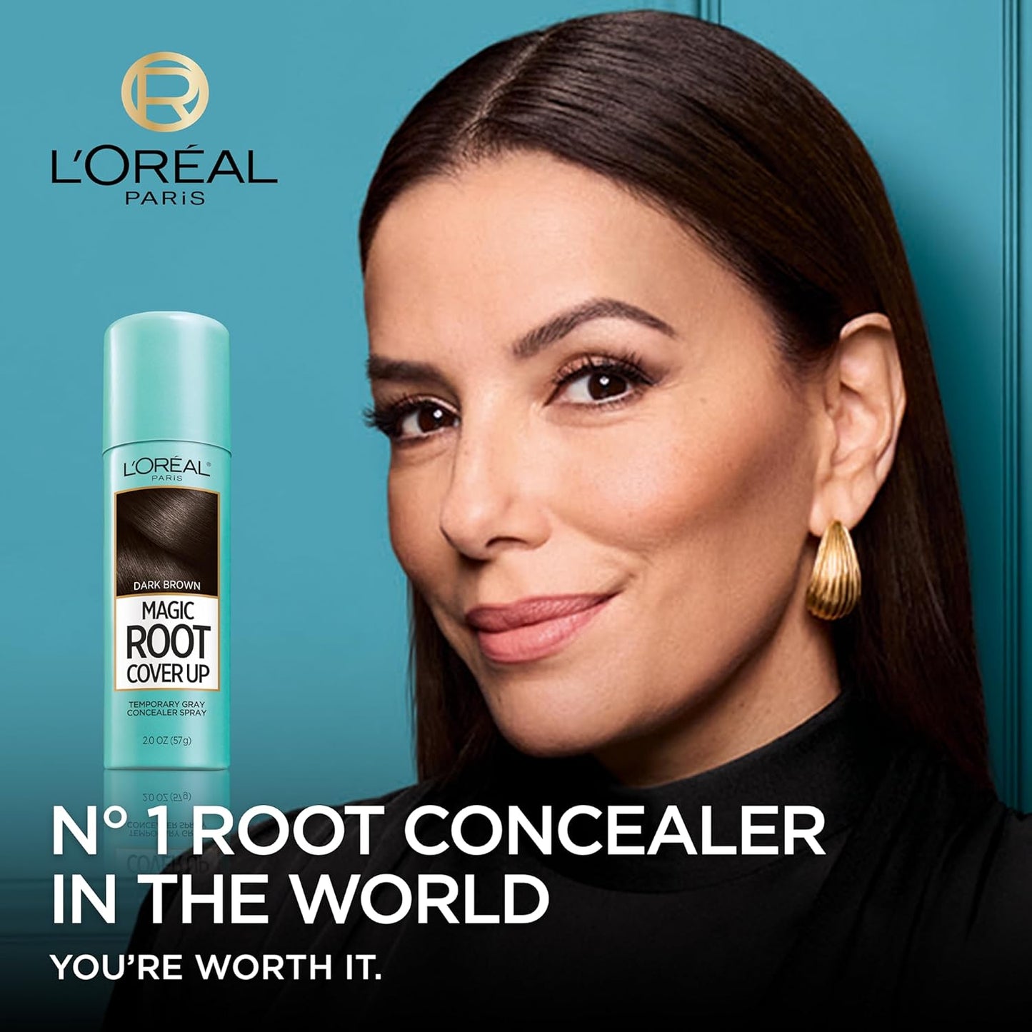 L'Oreal Paris Magic Root Cover Up Gray Concealer Spray Black 2 oz.(Packaging May Vary)