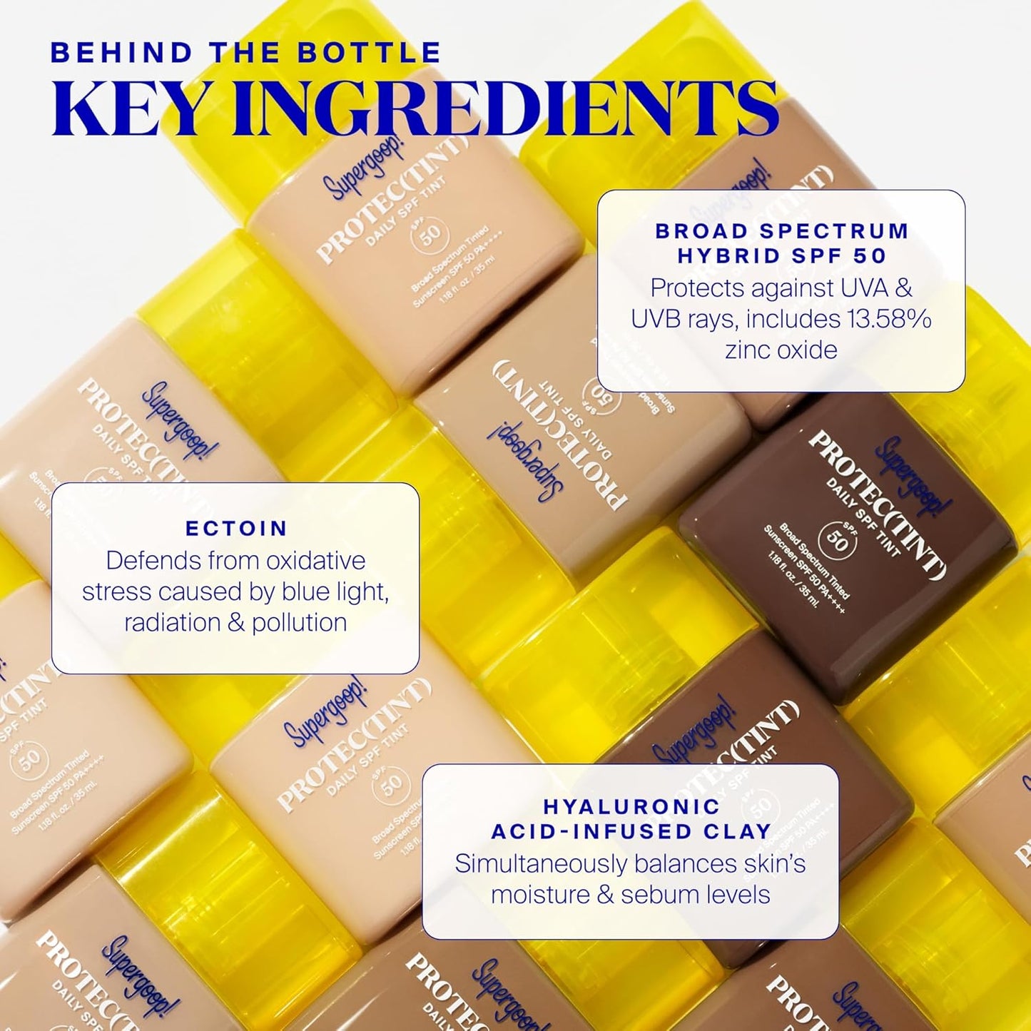 Supergoop! Protec(tint) Daily Skin Tint SPF 50 - 52N - Light, Buildable Coverage for Immediately Smooth, Even-Looking Skin - Natural Finish