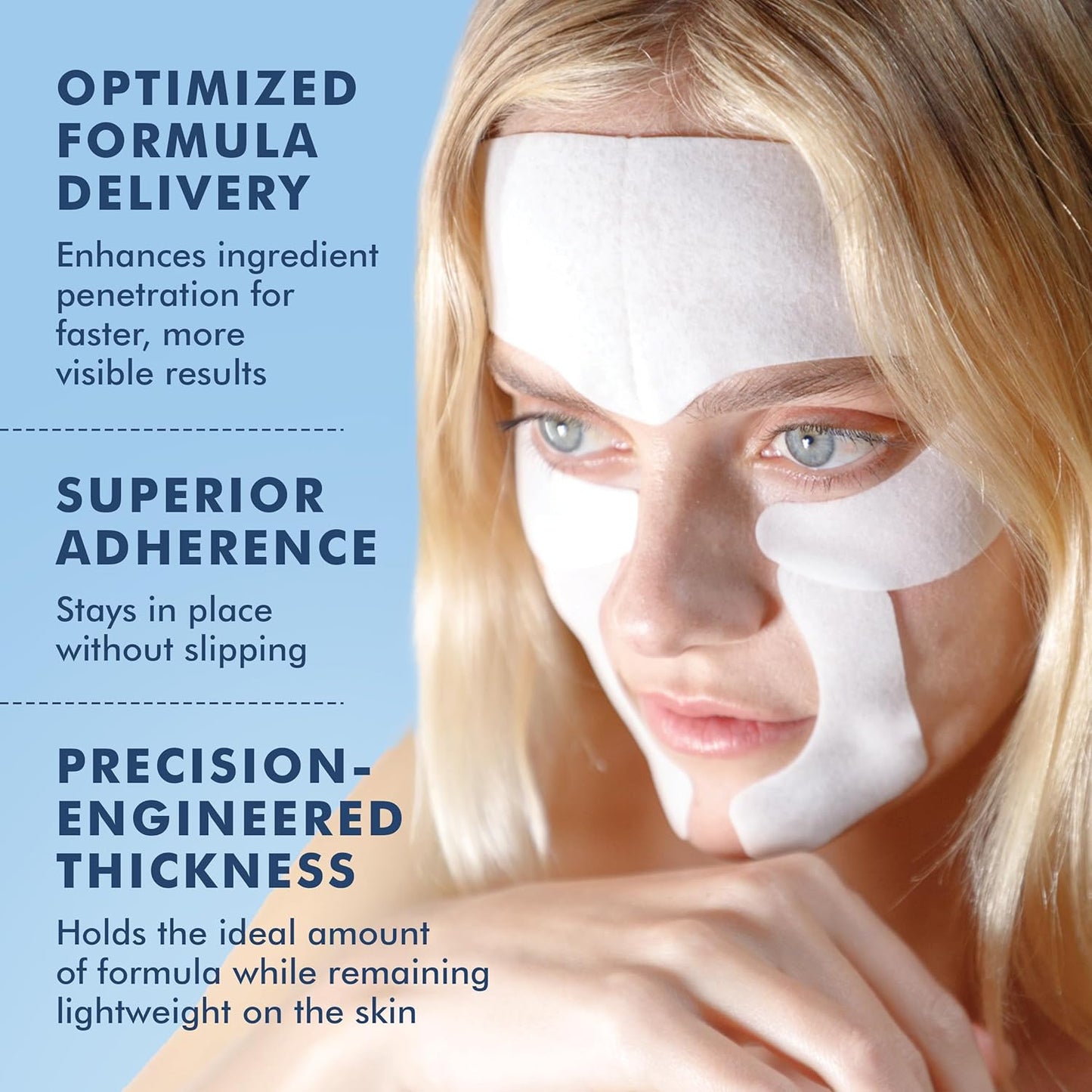 skyn ICELAND Facelift in-a-Bag, Firming Hydrogel Masks for Forehead, Smile Lines and Under Eyes. Cooling Gel Facial Patches with Peptides and Coenzyme Q10. Treatment for All Skin Types, Vegan, 6 Pcs.