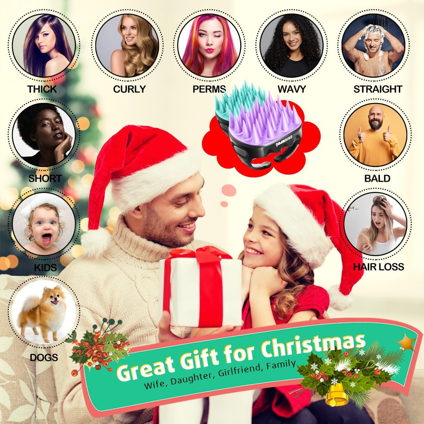 Cbiumpro 2-Pack Scalp Massager Shampoo Brush, Ultra Soft Silicone Scalp Scrubber Exfoliator Brush for Hair Growth & Dandruff Removal - 100% Fit All Hair Types