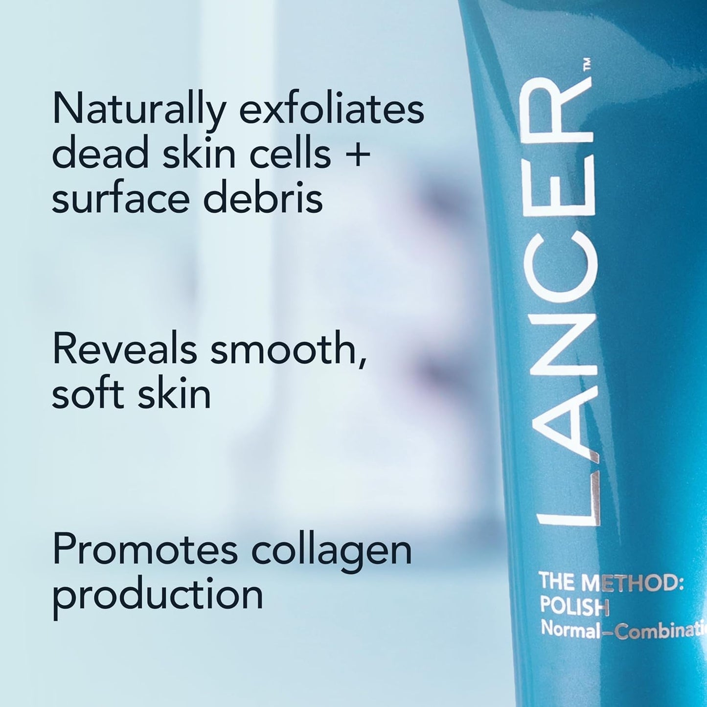 Lancer Skincare The Method: Polish Facial Exfoliator, Daily Exfoliating Face Scrub with Natural Minerals, Normal Combination Skin, 8 Fluid Ounces