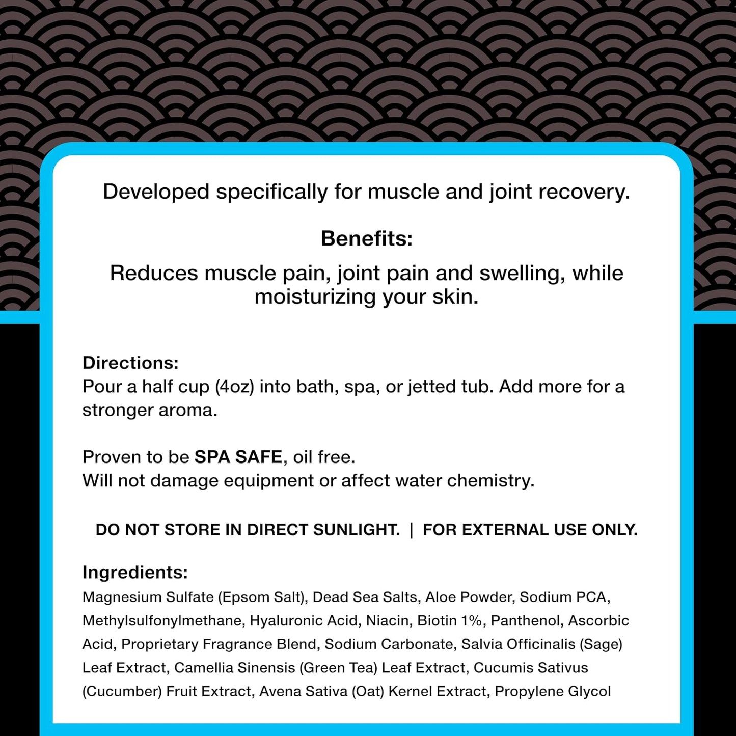 Relax Spa & Bath, Epsom & Dead Sea Salts, Aromatherapy Bath Salts for Hot Tub, Bath, or Spa, Infused with Magnesium, Rebuild Athletic Soak Therapy