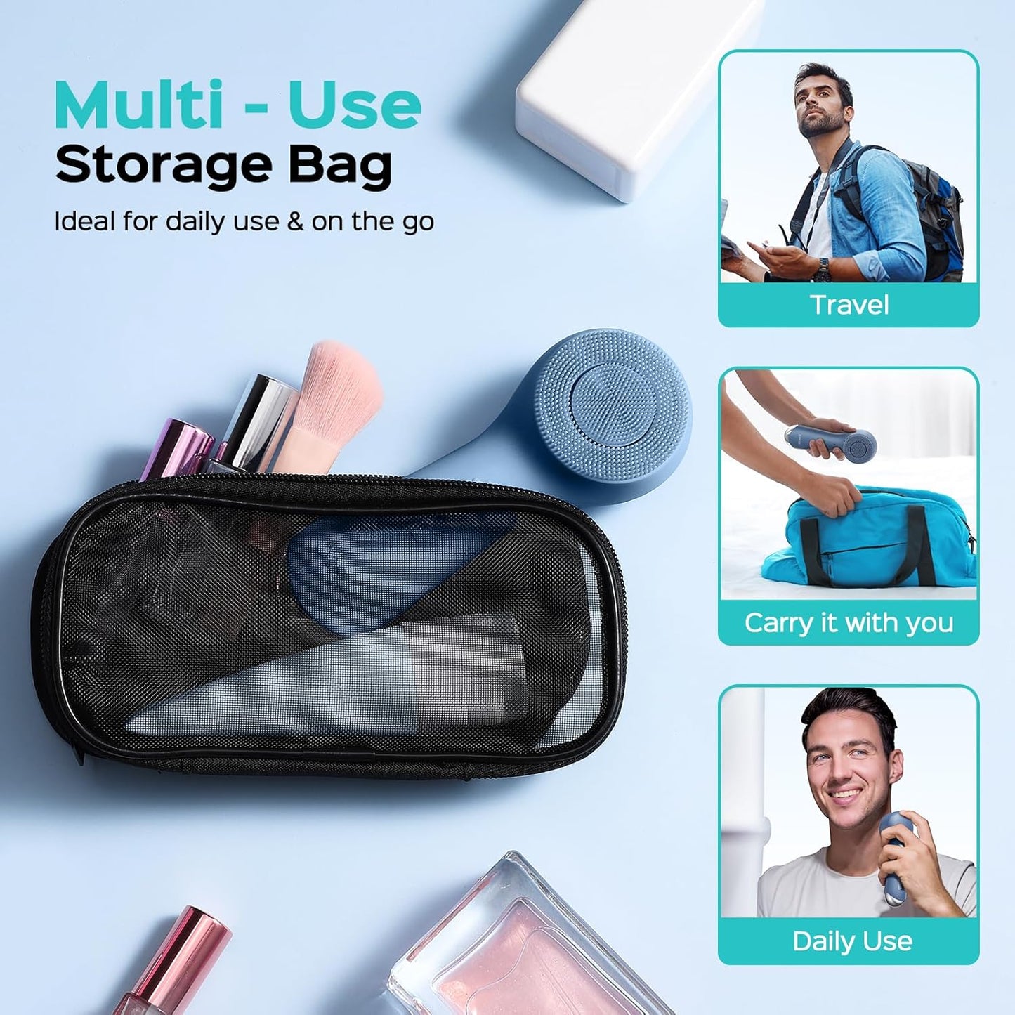 COSLUS Face Scrubber Facial Cleansing Brush: 2 in 1 Spin and Vibration Patented Tech, Silicone Electric Exfoliator Scrubber with Automatic Foaming, Waterproof Face Cleanser Brush for Men and Women