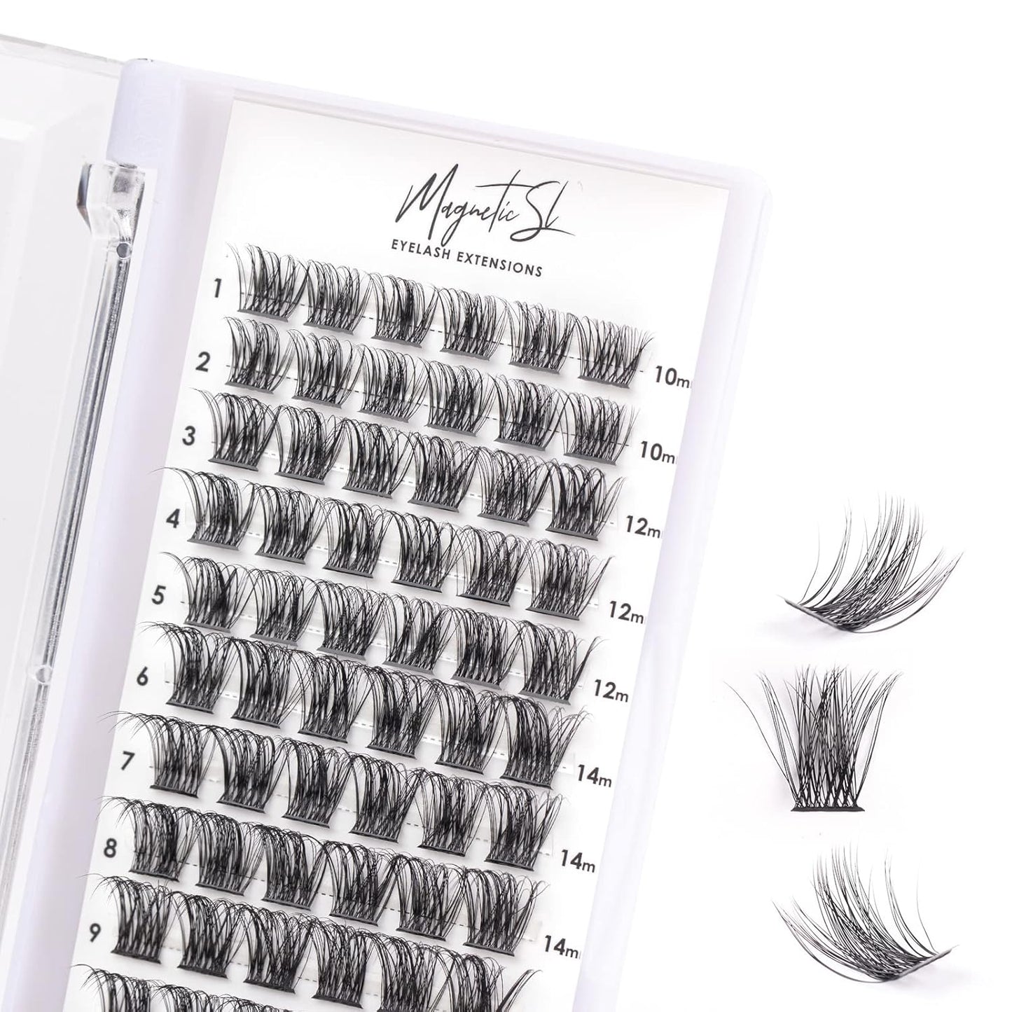 Cluster Lashes 72 Individual Lashes Clusters Eyelash Extensions False Eyelashes DIY Lash Extension Kit Reusable False Eyelashes Natural Look Mix 10-16mm C D Curl-DM17