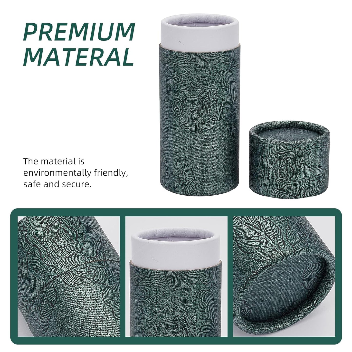 NICENEEDED 10 Pcs Empty Kraft Paper Jar, 30ml Cardboard Boxes, Essential Oil Bottle Packaging Box Round Paper Cardboard Case Gift Tube Container for Pencils Tea Caddy Coffee Cosmetic Crafts