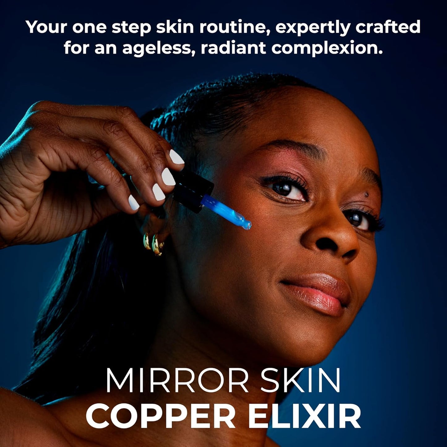 Copper Peptides Face Serum - Boost Collagen & Cell Renewal - Firm, Tone & Glow - Shea Butter, Witch Hazel & Apple Stem Cells - Facial Skin Care Products, Beauty & Self Care - (2 Pack)