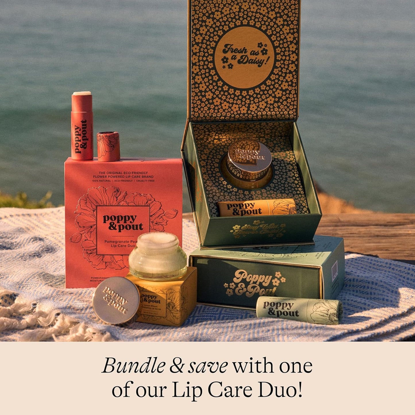 Poppy & Pout Natural Lip Scrub, Moisturizing Sugar Scrub for Dry Lips, Lip Scrubber Exfoliator with Essential Oils Smooths and Hydrates Lips, In Recyclable Glass Jars, Cruelty Free - Wild Honey